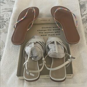 Theory White Sandals Elegant Summer Footwear